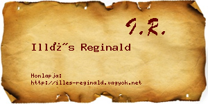Illés Reginald névjegykártya